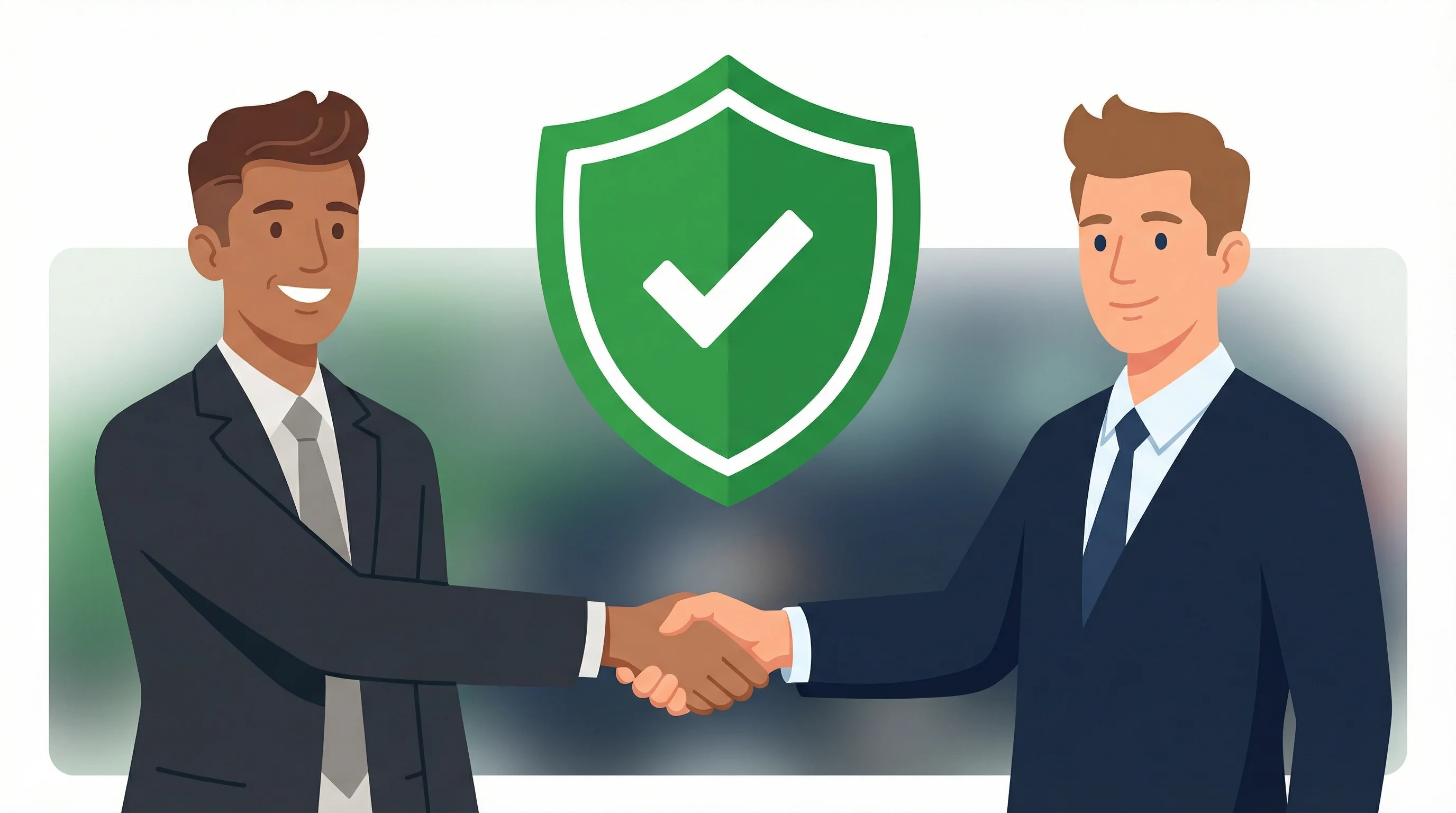 Professional handshake representing trust in auto financing